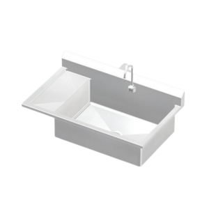 Single Stainless Steel Surgical Scrub Sink with Drainboard