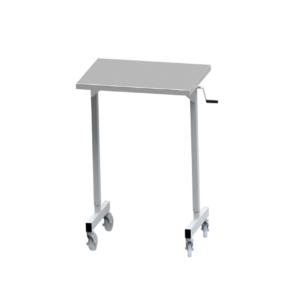Standard flat top stainless steel rolling over instrument table