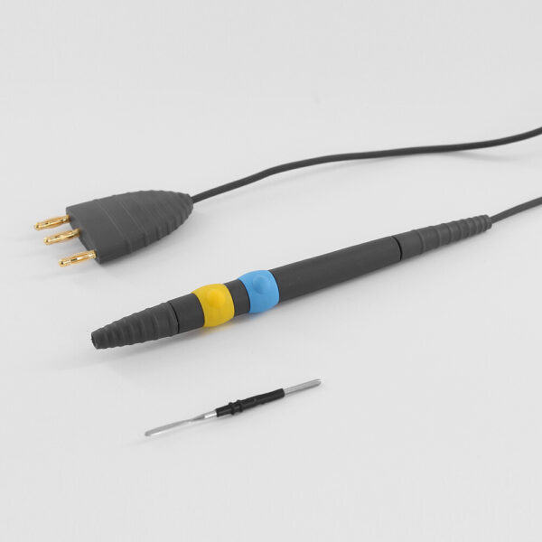 Autoclavable reusable electrosurgical hand pencil with switches and cable