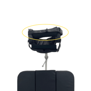 Surgical table head restraint strap
